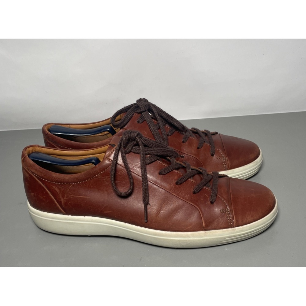 ECCO Men's Soft 7 City‎ Sneakers Brown Leather Men's Size 47 / US13